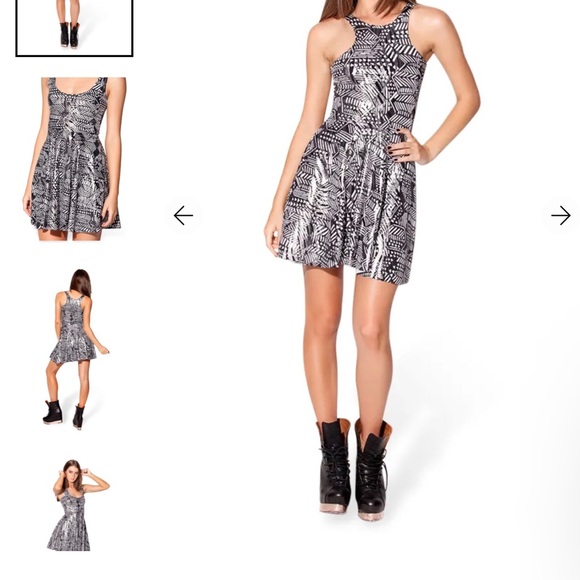 Blackmilk a tribe called white reversible skater dress size small - Picture 2 of 4